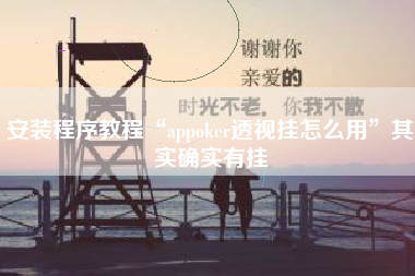 安装程序教程“appoker透视挂怎么用	”其实确实有挂