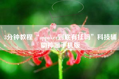 3分钟教程“appoker到底有挂吗	”科技辅助神器手机版