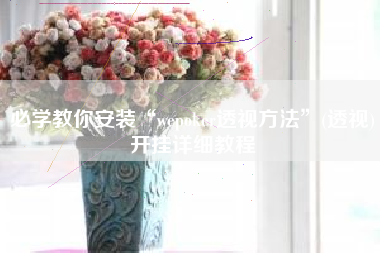 必学教你安装“wepoker透视方法”(透视)开挂详细教程