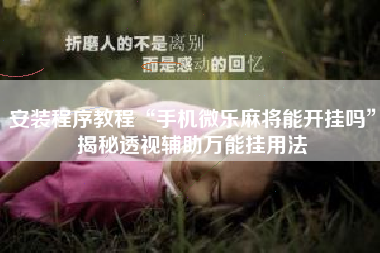 安装程序教程“手机微乐麻将能开挂吗”揭秘透视辅助万能挂用法