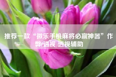 推荐一款“微乐手机麻将必赢神器	”作弊(透视)透视辅助