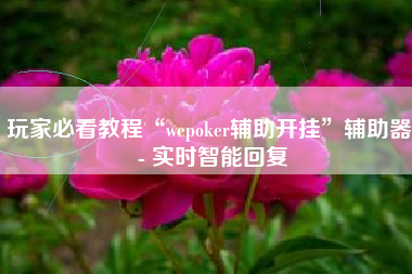 玩家必看教程“wepoker辅助开挂	”辅助器 - 实时智能回复