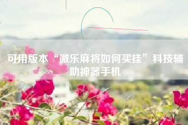 可用版本“微乐麻将如何买挂”科技辅助神器手机