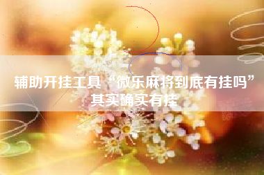 辅助开挂工具“微乐麻将到底有挂吗”其实确实有挂