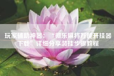 玩家辅助神器：“微乐麻将万能开挂器下载	”详细分享装挂步骤教程