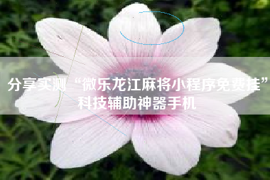 分享实测“微乐龙江麻将小程序免费挂”科技辅助神器手机