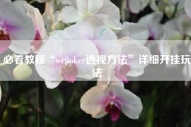 必看教程“wepoker透视方法	”详细开挂玩法