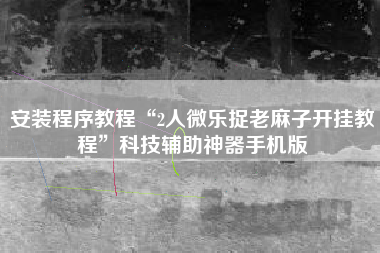 安装程序教程“2人微乐捉老麻子开挂教程”科技辅助神器手机版