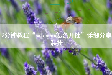 3分钟教程“pokemmo怎么开挂”详细分享装挂