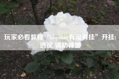 玩家必看教程“hhpoker有没有挂”开挂(透视)辅助神器